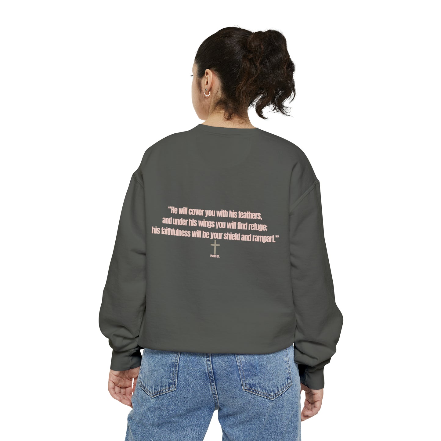 Women Flower Cross Sweatshirt