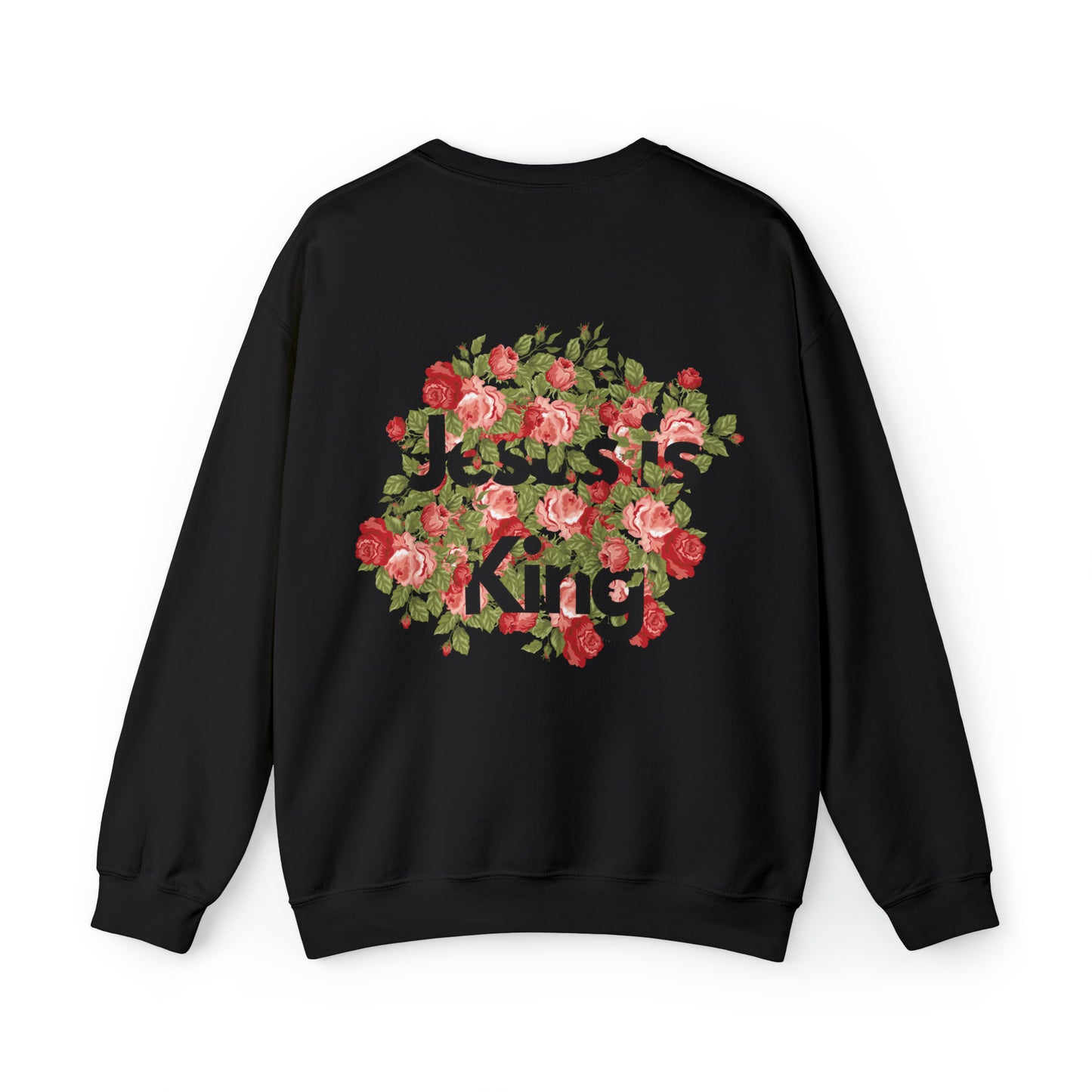 Jesus is king floral Unisex Heavy Blend™ Crewneck Sweatshirt