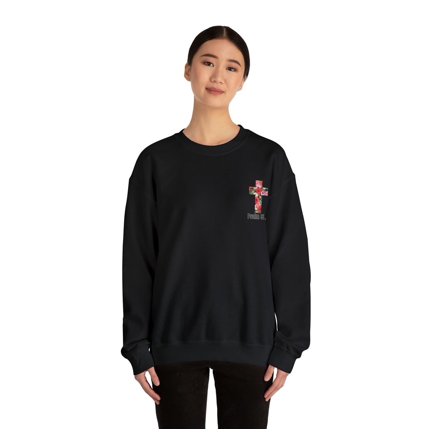 Jesus is king floral Unisex Heavy Blend™ Crewneck Sweatshirt