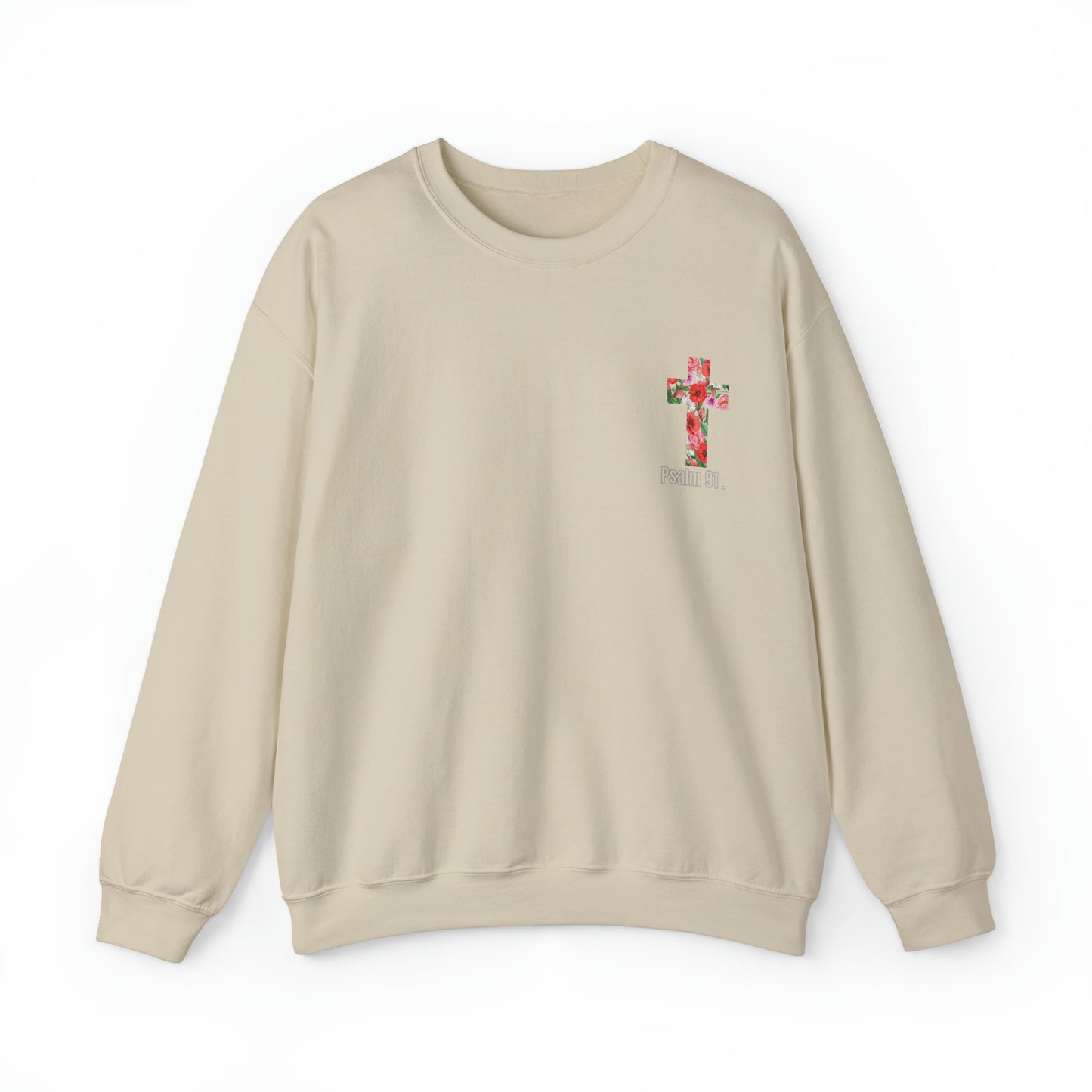 Jesus is king floral Unisex Heavy Blend™ Crewneck Sweatshirt