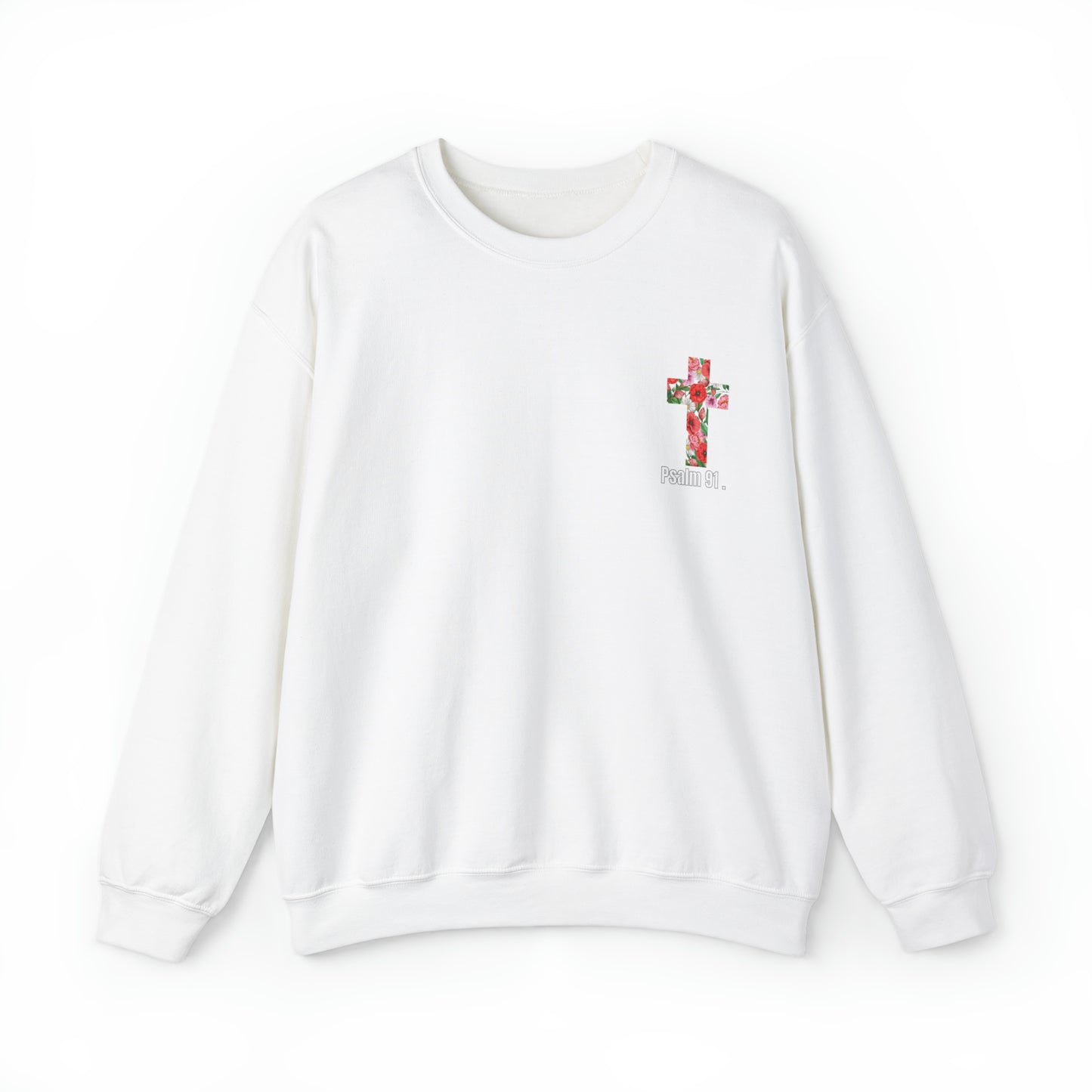 Jesus is king floral Unisex Heavy Blend™ Crewneck Sweatshirt