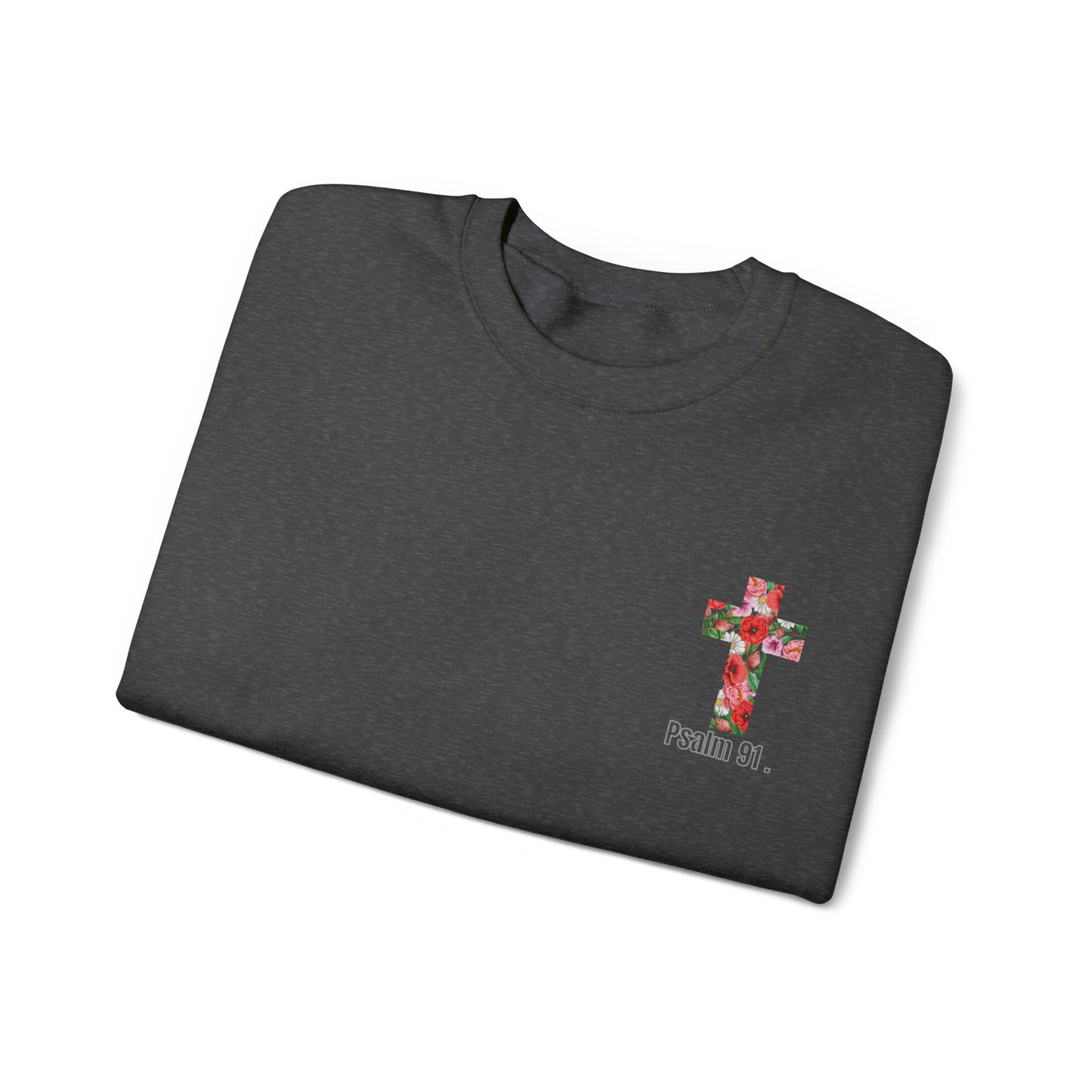 Jesus is king floral Unisex Heavy Blend™ Crewneck Sweatshirt