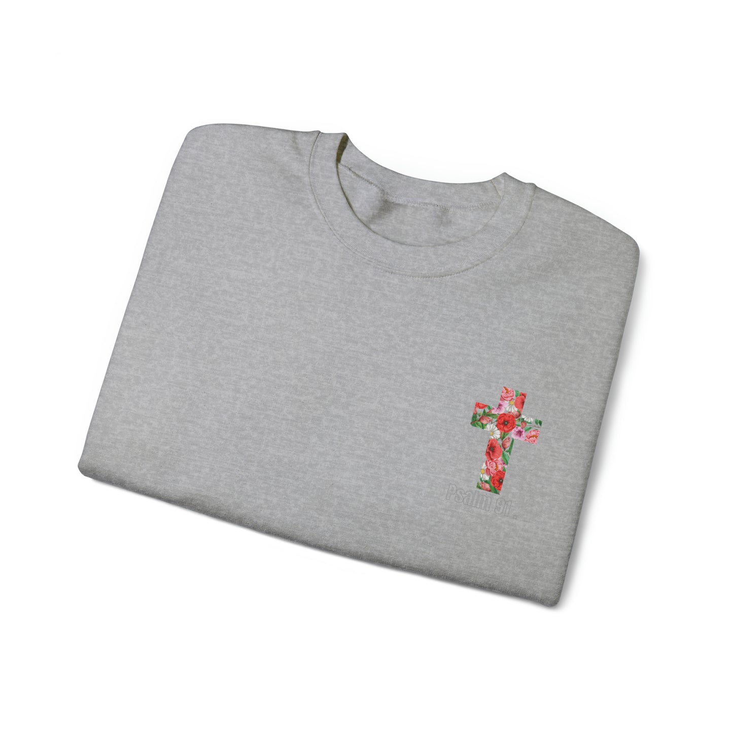 Jesus is king floral Unisex Heavy Blend™ Crewneck Sweatshirt